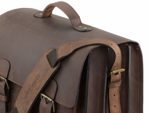 Palermo" Aktentasche Aus Pflanzlich Gegerbtem Leder | Lederunikate Made In Germany